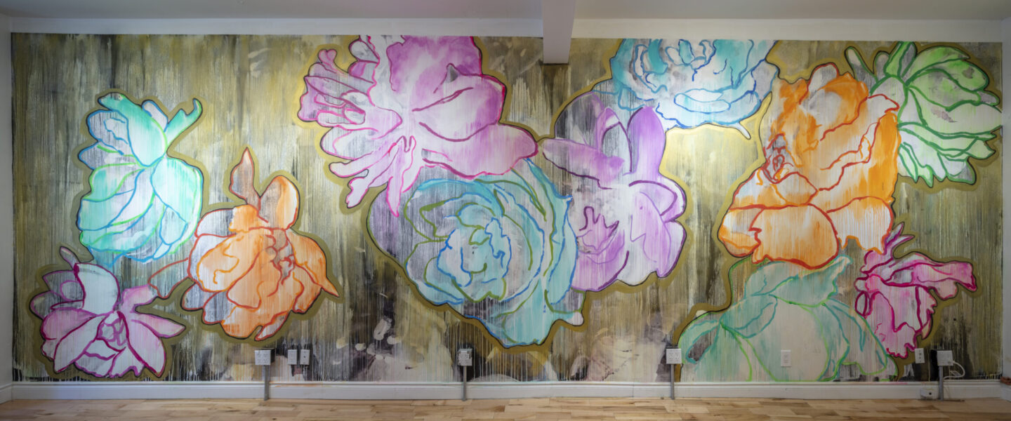 FLORAL MAKEOVER Mural - Finished version of Robert Sangster's revitalized mural